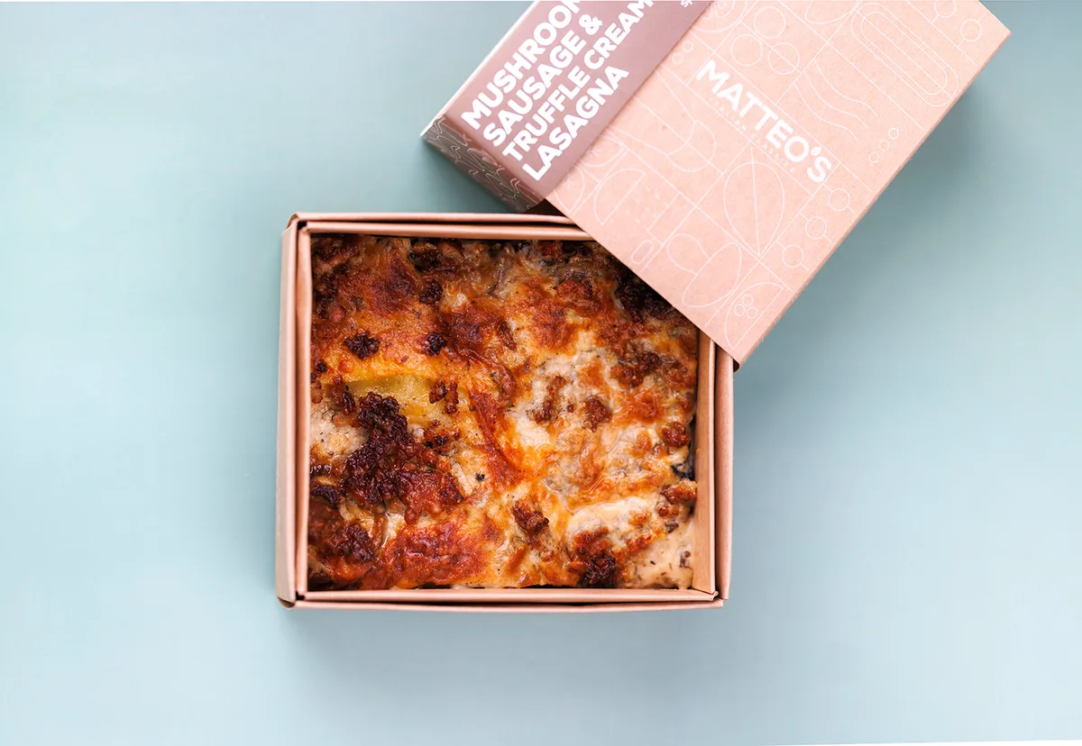 Kolbászos gombás lasagne Budapest – Matteo's Italian Classics